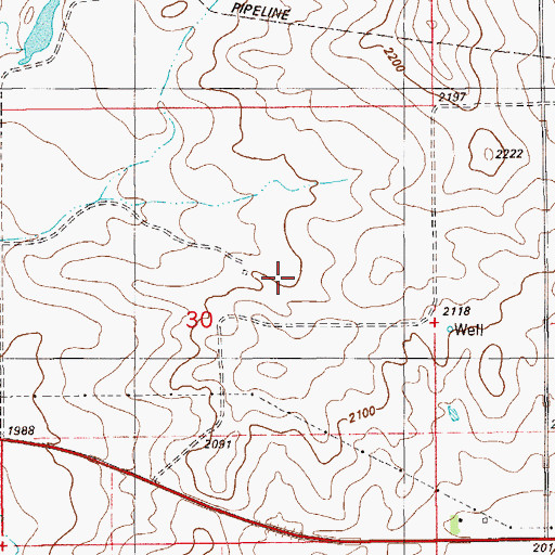 Topographic Map of 28N59E30AC__01 Well, MT
