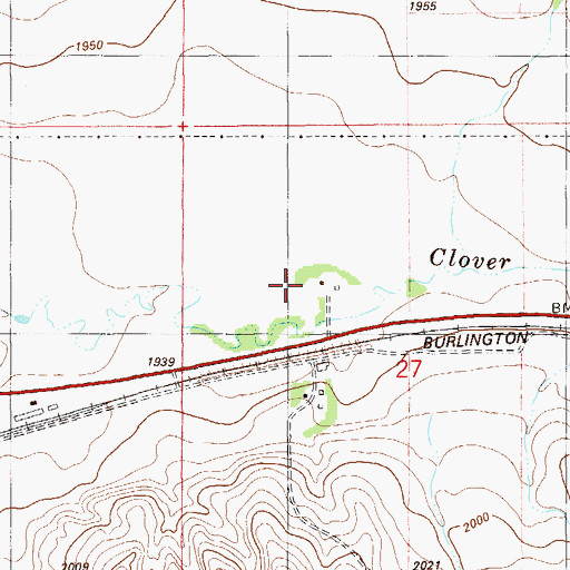 Topographic Map of 28N56E27BD__01 Well, MT