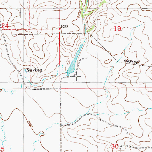 Topographic Map of 28N59E19CC__01 Well, MT