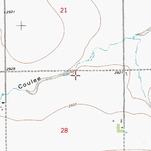 Topographic Map of 28N10E28AB__01 Well, MT