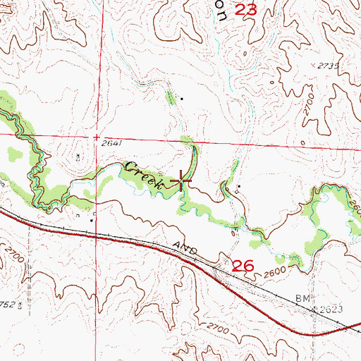 Topographic Map of Aakenson Canyon, NE