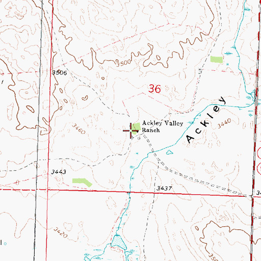 Topographic Map of Ackley Valley Ranch, NE