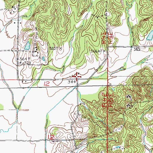 Topographic Map of New Home School (historical), AR