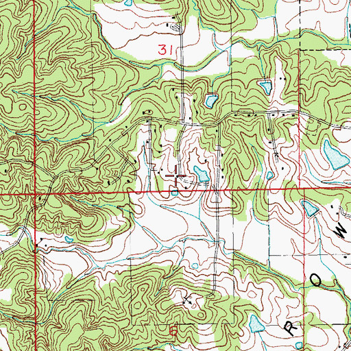 Topographic Map of School Number 44 (historical), AR