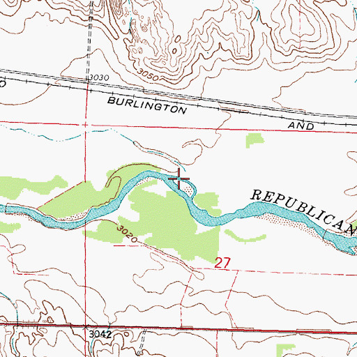 Topographic Map of Barnes Creek, NE