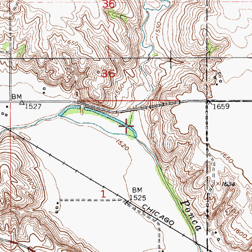 Topographic Map of Beaver Creek, NE