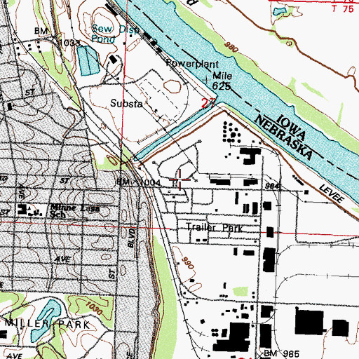 Topographic Map of Beechwood, NE