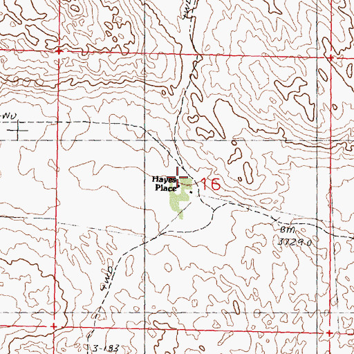 Topographic Map of Beekins Ranch, NE
