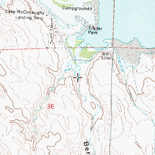 Topographic Map of Berry Gulch, NE