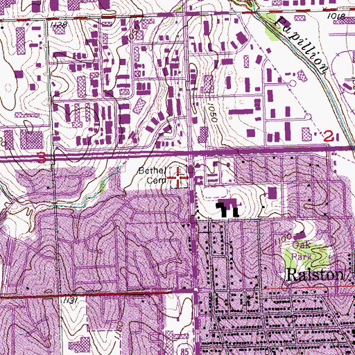 Topographic Map of Beth El Cemetery, NE