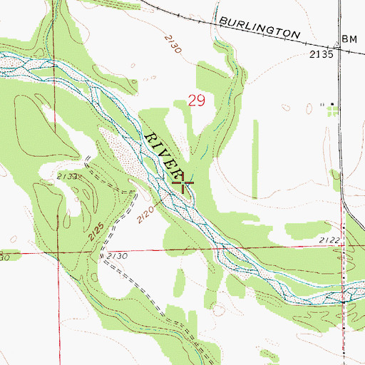 Topographic Map of Big Antelope Creek, NE