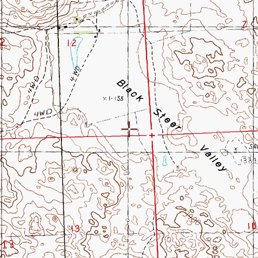 Topographic Map of Black Steer Valley, NE