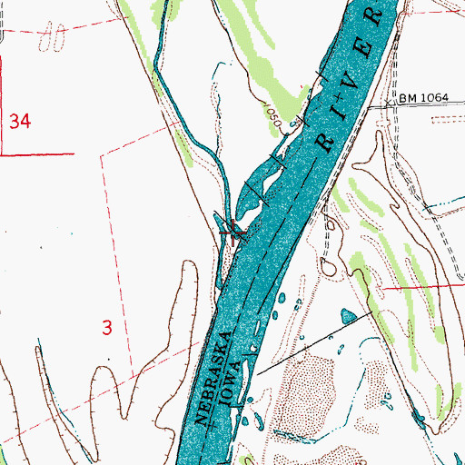 Topographic Map of Blackbird Creek, NE