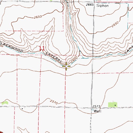 Topographic Map of Blackwood Lateral Canal, NE