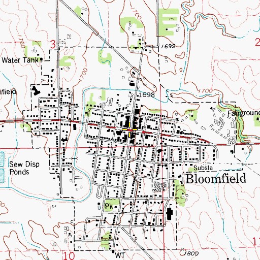 Topographic Map of Bloomfield, NE