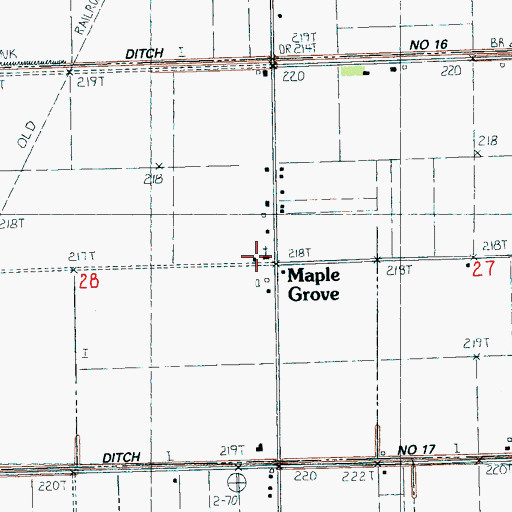 Topographic Map of Maple Grove School (historical), AR
