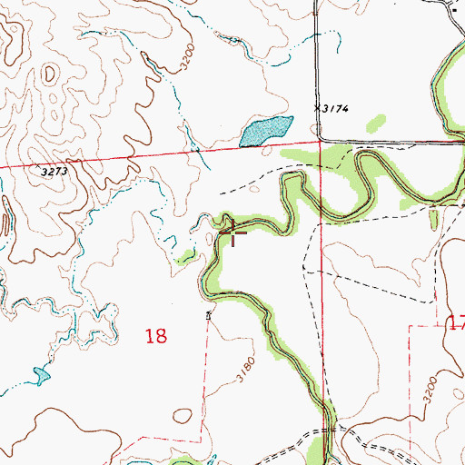 Topographic Map of Bohemian Creek, NE