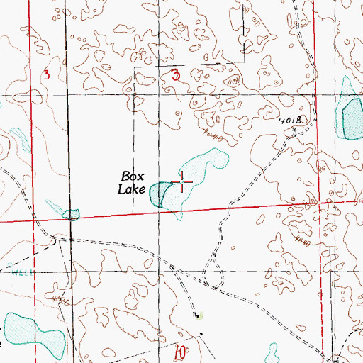 Topographic Map of Box Lake, NE