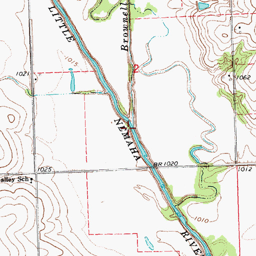 Topographic Map of Brownell Creek, NE