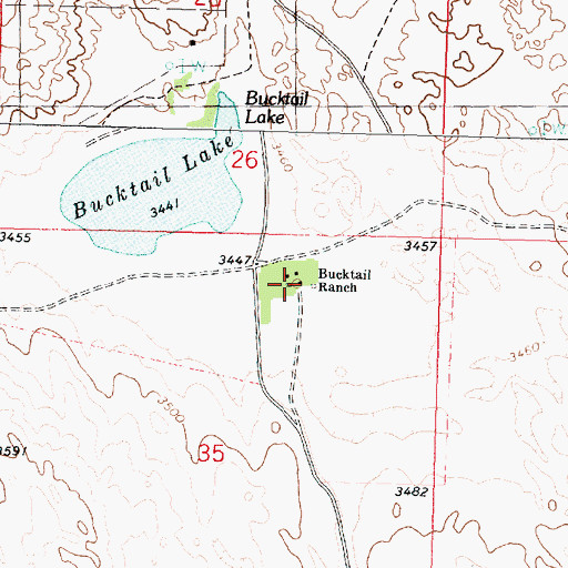 Topographic Map of Bucktail Ranch, NE