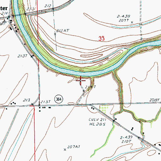 Topographic Map of Burr Place, AR