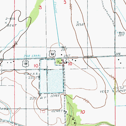 Topographic Map of Rolfe School (historical), AR