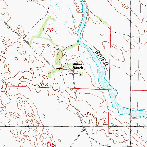 Topographic Map of C E Wise Ranch, NE
