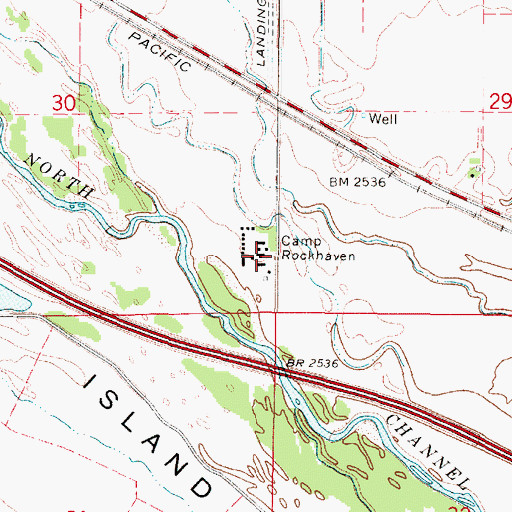 Topographic Map of Camp Rockhaven, NE
