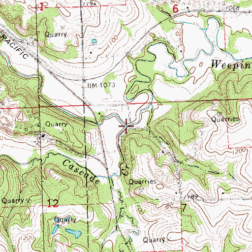 Topographic Map of Cascade Creek, NE