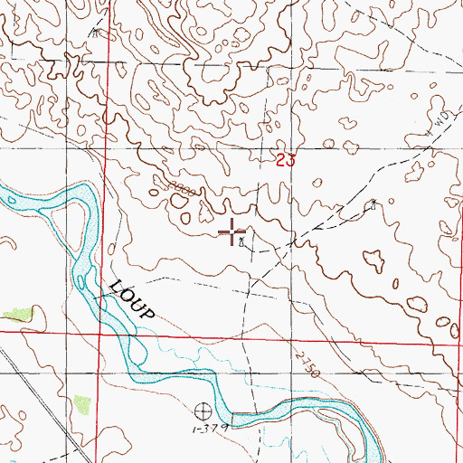 Topographic Map of Cascade School, NE