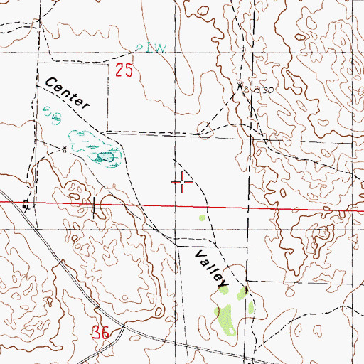 Topographic Map of Center Valley, NE