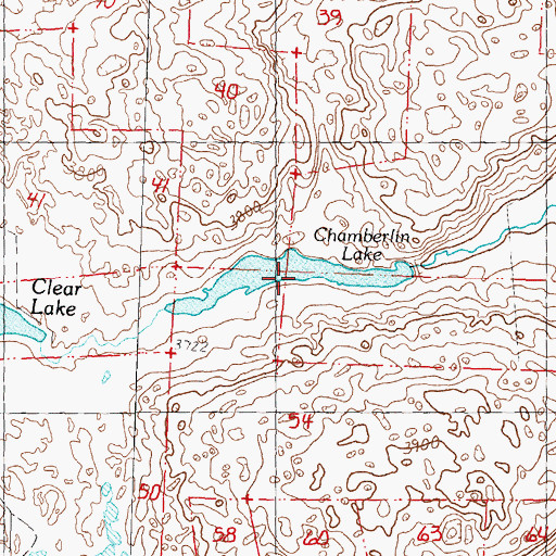 Topographic Map of Chamberlin Lake, NE