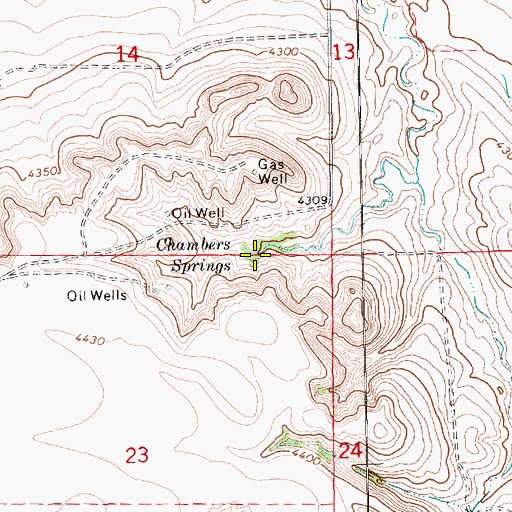Topographic Map of Chambers Spring, NE