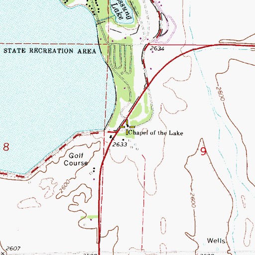 Topographic Map of Chapel of the Lake, NE