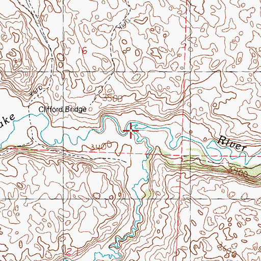 Topographic Map of Clifford Creek, NE
