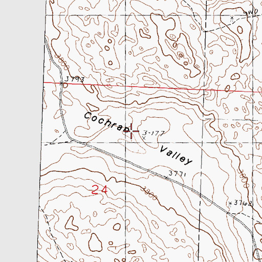 Topographic Map of Cochran Valley, NE