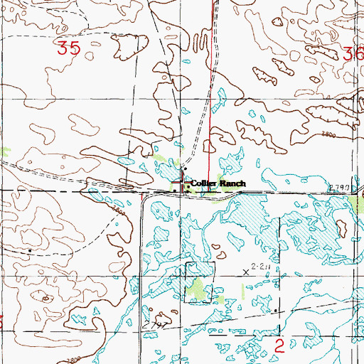 Topographic Map of Collier Ranch, NE