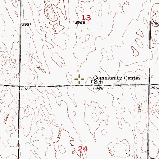 Topographic Map of Community Center School (historical), NE