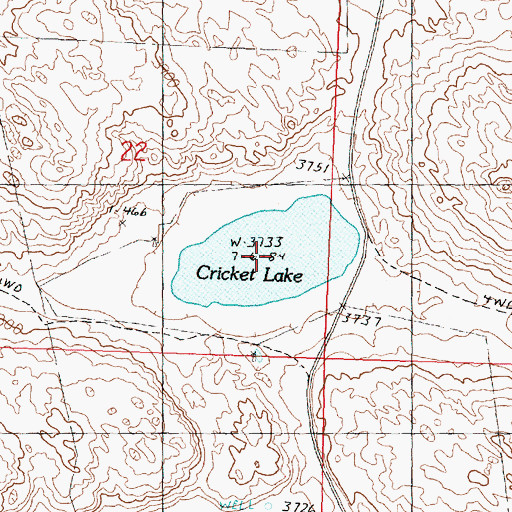 Topographic Map of Cricket Lake, NE
