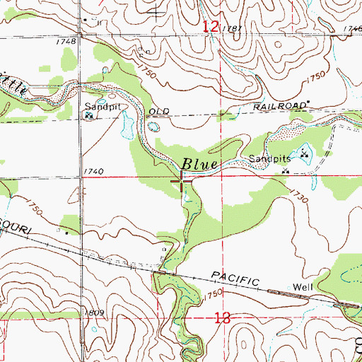 Topographic Map of Crooked Creek, NE