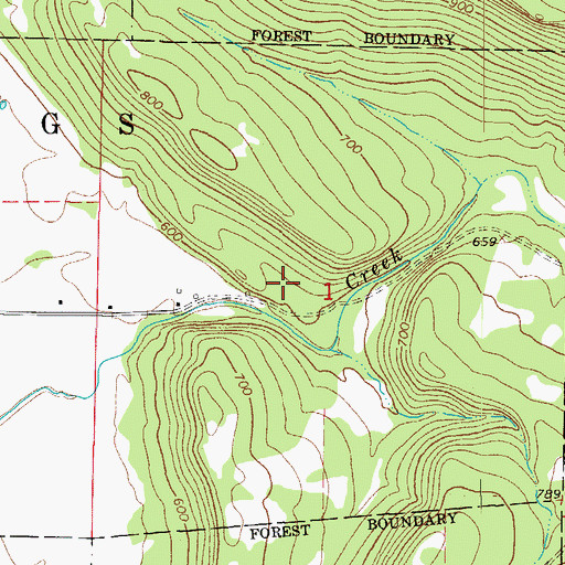 Topographic Map of Logan County, AR
