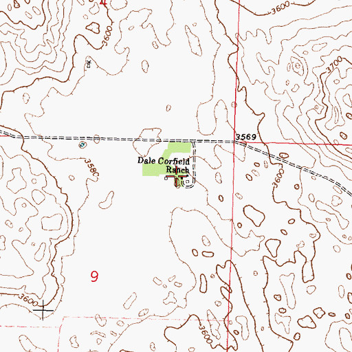 Topographic Map of Dale Corfield Ranch, NE