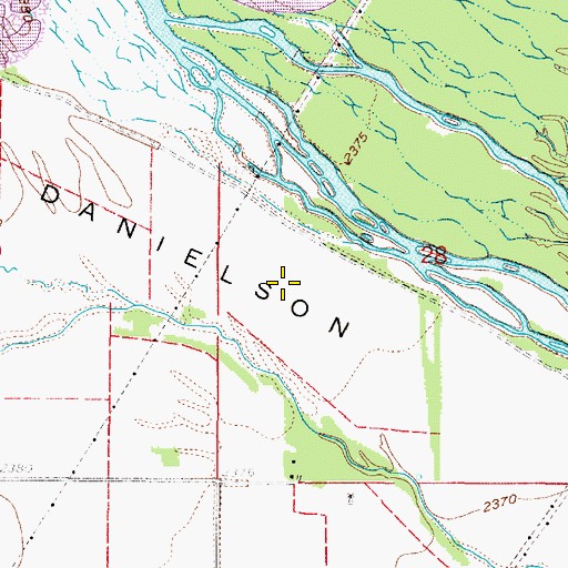Topographic Map of Danielson Island, NE