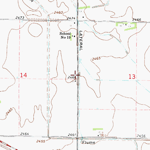 Topographic Map of Darr Lateral, NE