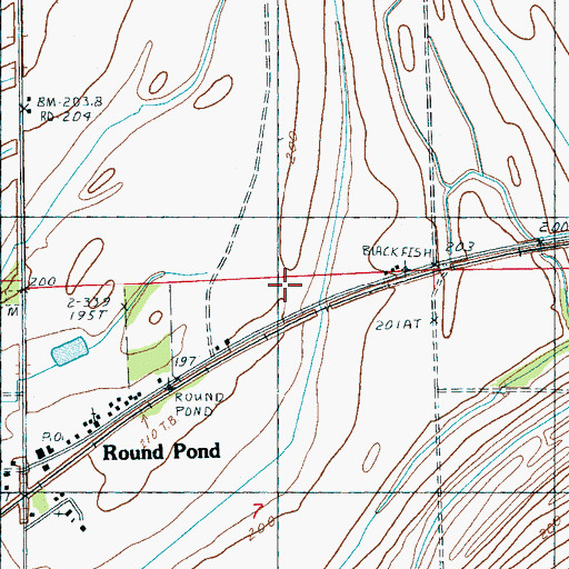 Topographic Map of Township of Griggs, AR