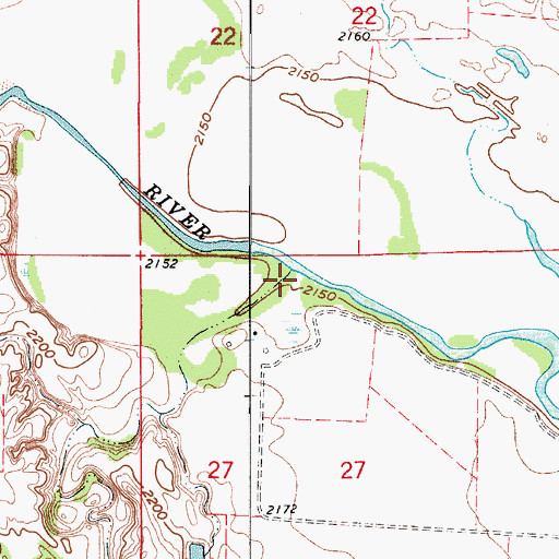 Topographic Map of Death Creek, NE