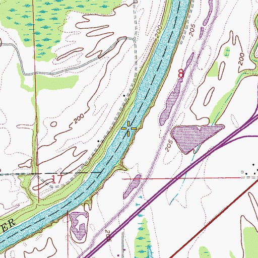 Topographic Map of Barn Crossing, AR