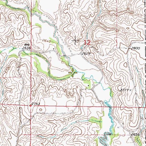 Topographic Map of Dry Creek, NE