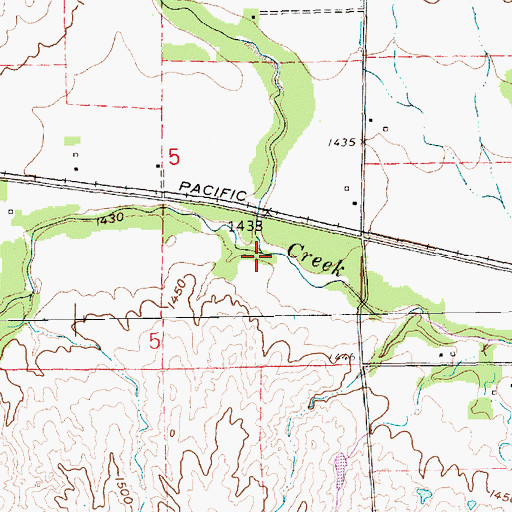Topographic Map of Dry Sandy Creek, NE
