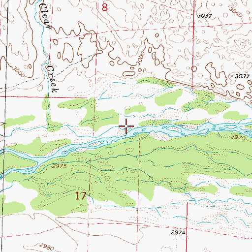 Topographic Map of East Clear Creek, NE